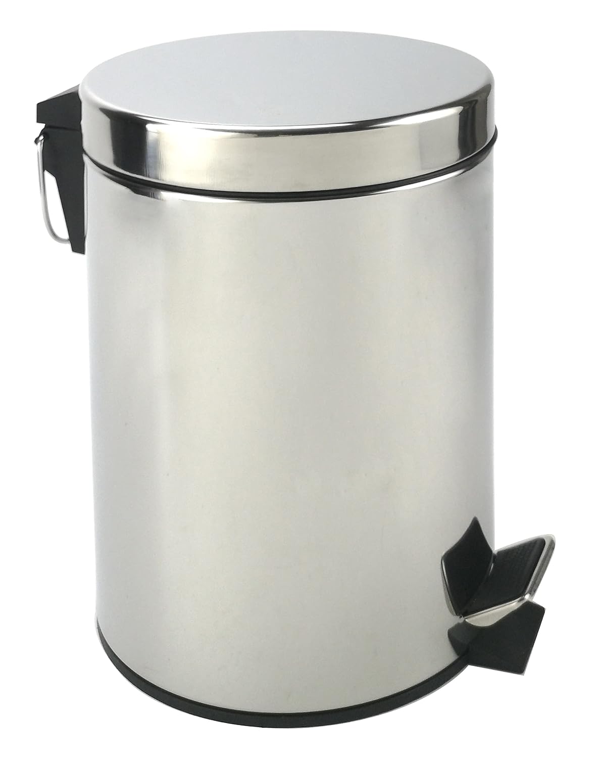 Stainless Steel Small Trash Can with Lid & Step Pedal - 5 Liters/1.3 Gallon Soft Close Waste Basket
