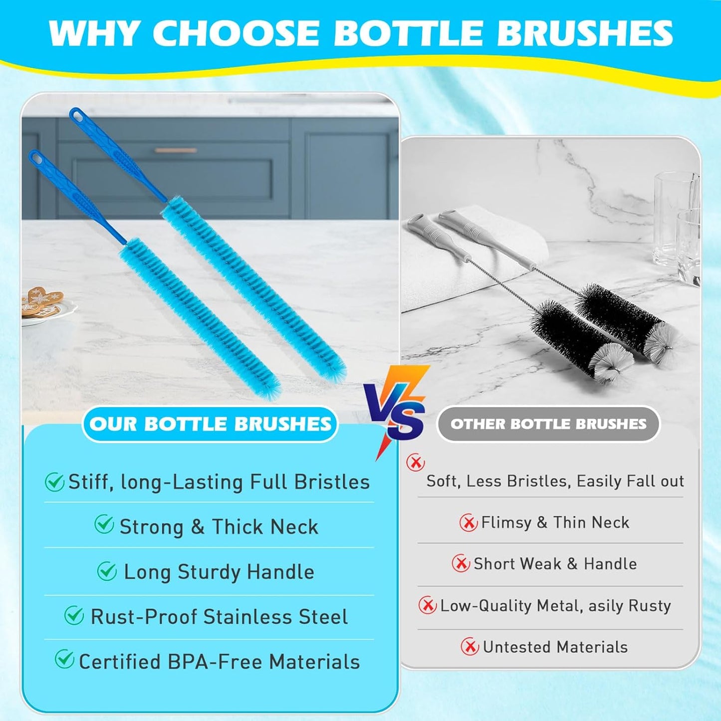 3Pack Dryer Vent Cleaner Kit, Home Improvement Essential Cleaning Tools, Up to 30 Inch Long Brush