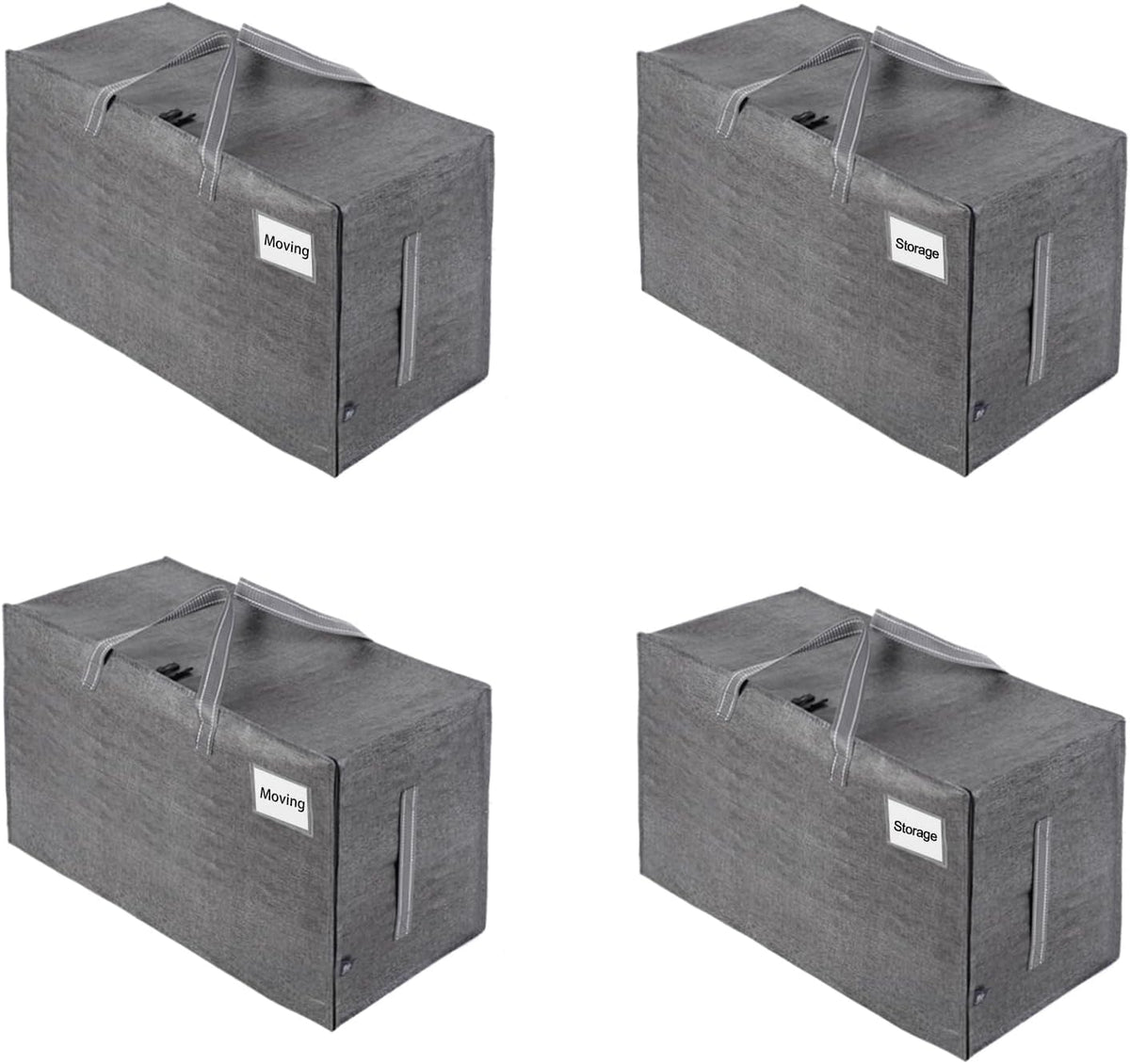 VENO 4 Pack Moving and Storage Bags, Heavy Duty, Alternative to Moving Boxes, Large Packing Totes