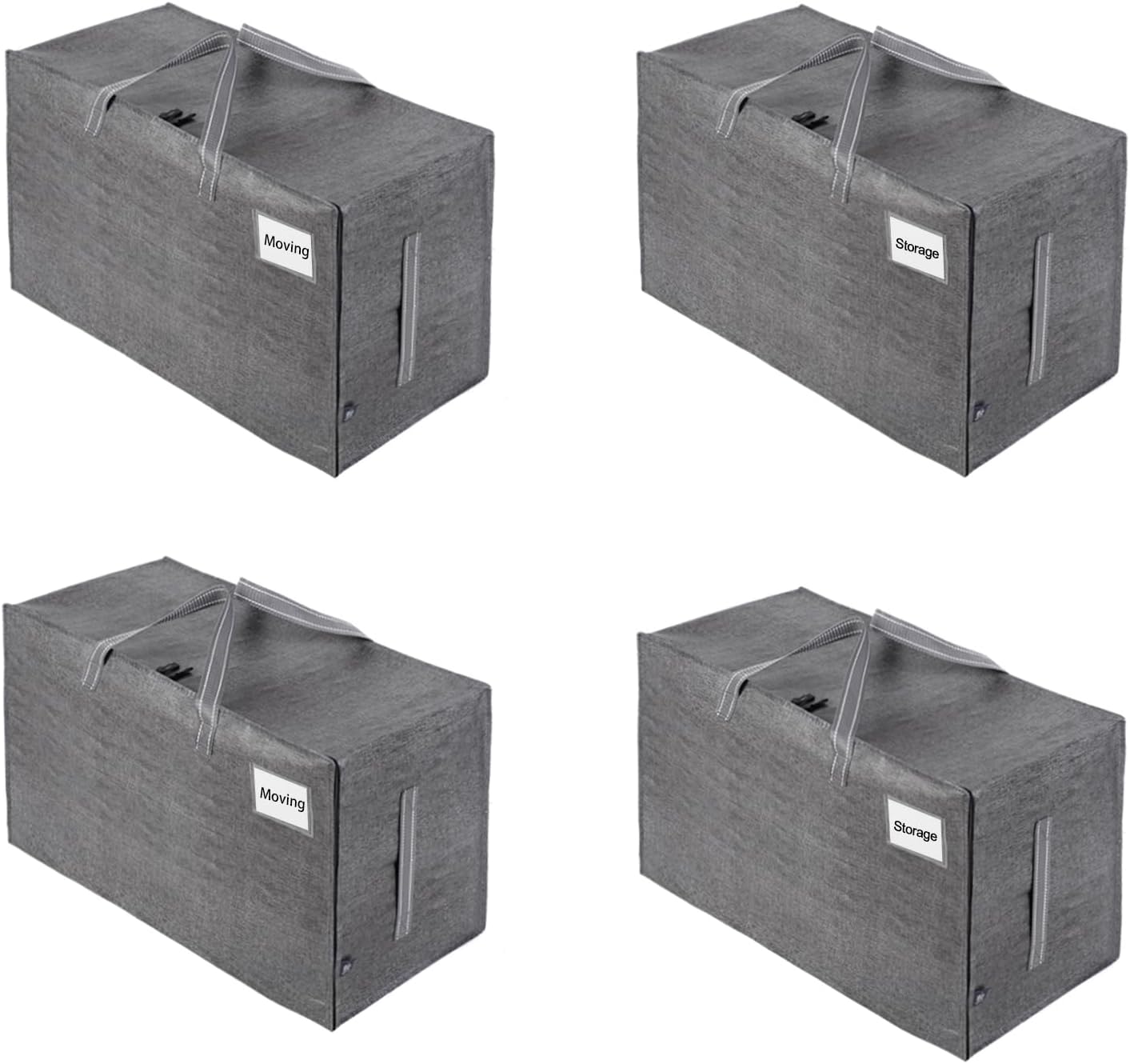 VENO 4 Pack Moving and Storage Bags, Heavy Duty, Alternative to Moving Boxes, Large Packing Totes