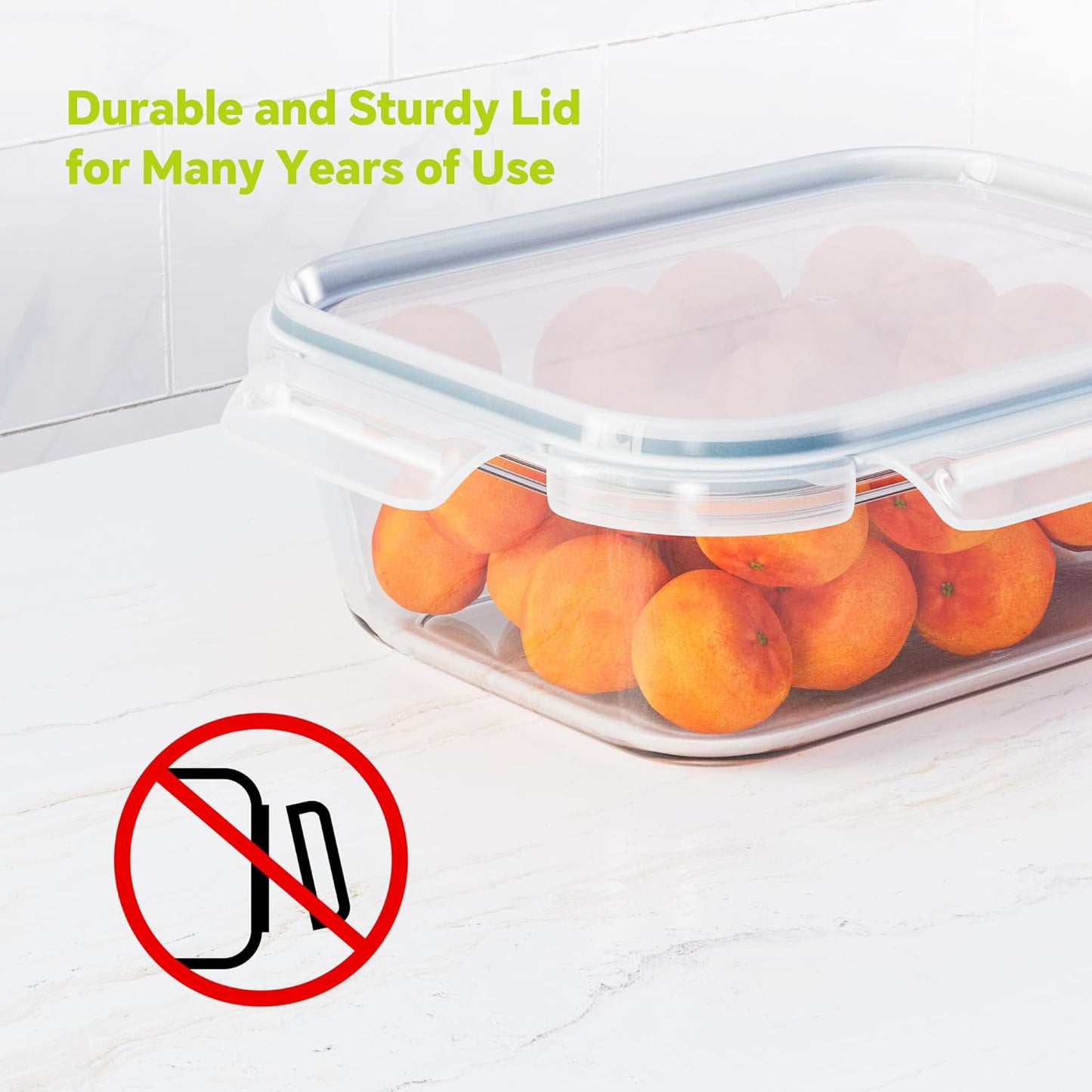 5-Pack 35 oz Borosilicate Glass Food Storage Containers with Lids, Stackable Airtight Glass Meal