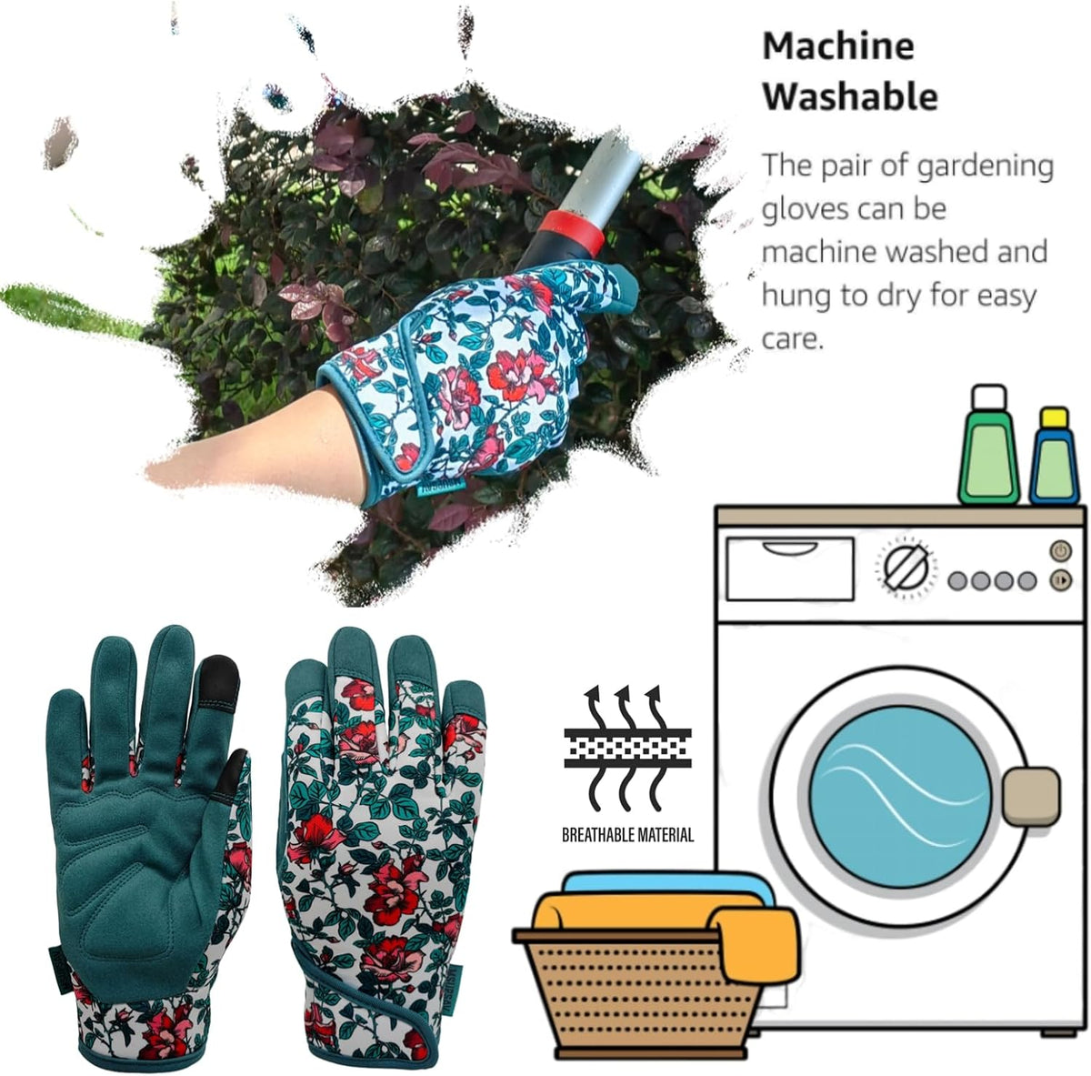 Thorn Proof&Puncture Resistant Gardening Gloves with Grip,Garden Gloves for Women, Leather Work