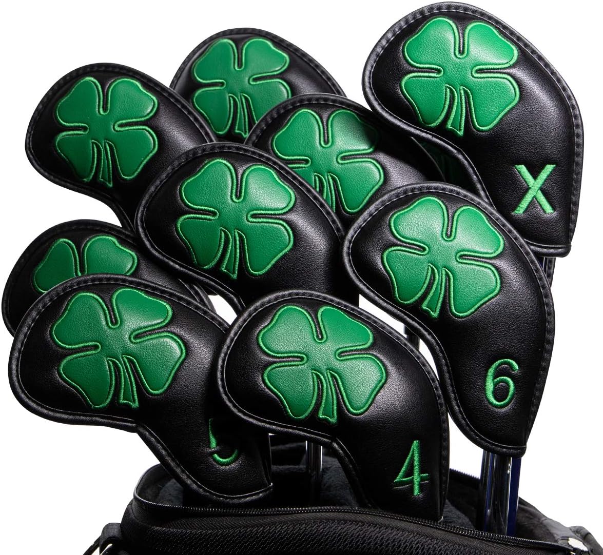 Golf Iron Covers Golf Iron Head Covers Leather Golf Iron Covers for Golf Clubs 10pcs Golf Iron