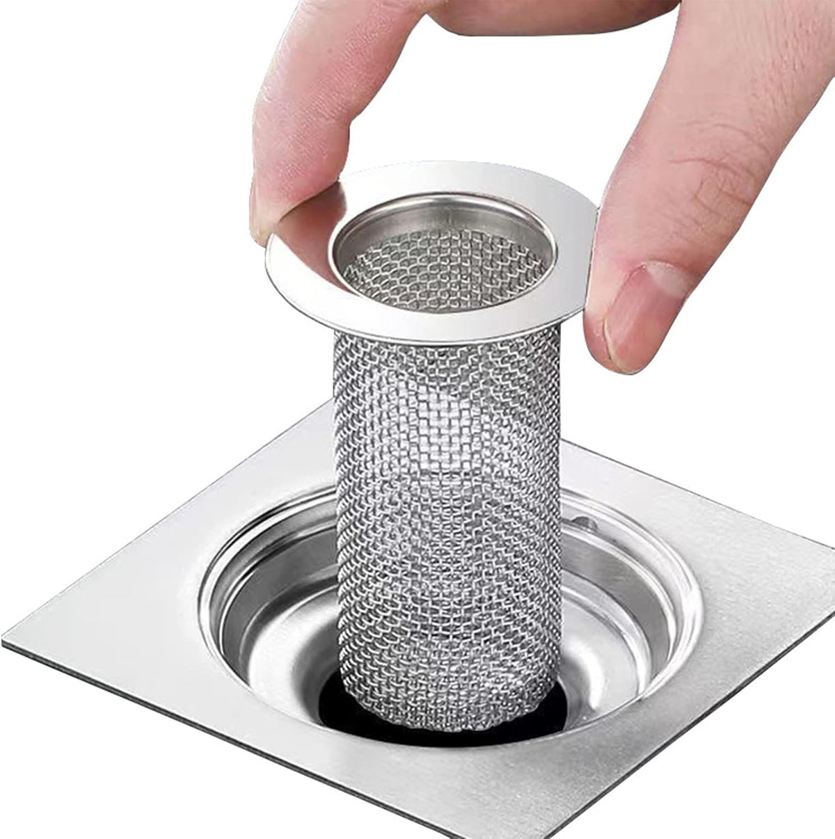 Resdenio Bathroom Sink Drain Strainer Stainless Steel, 2 Pack Floor Drain Filter Mesh Basket Filter