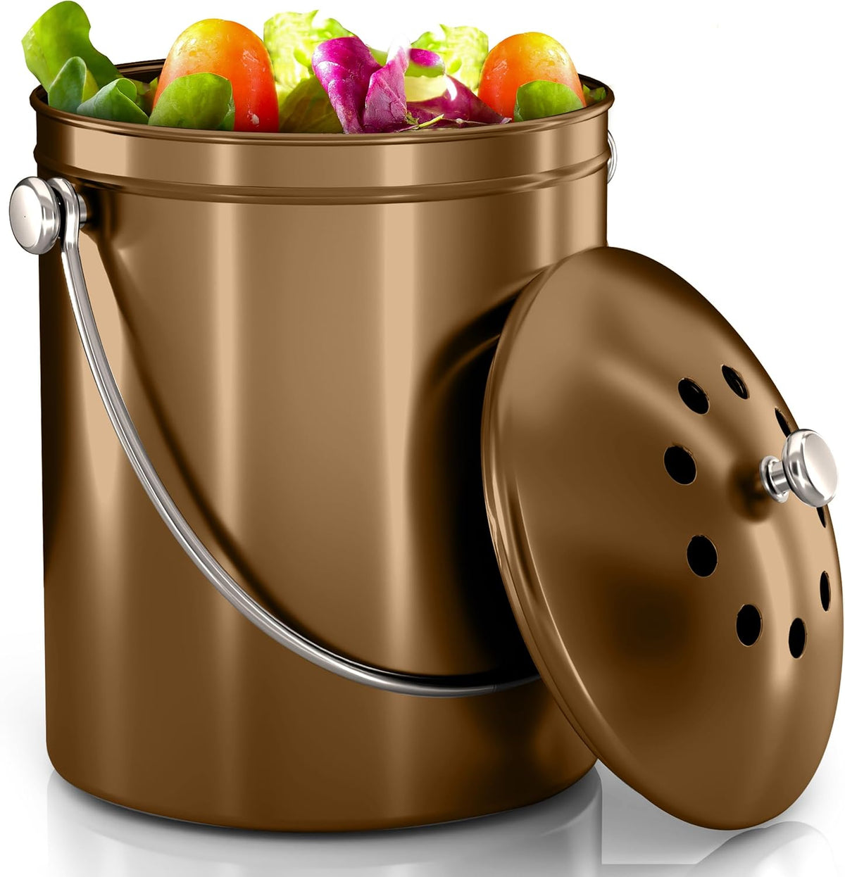 Utopia Kitchen Compost Bin for Kitchen Countertop, 1.3 Gallon Compost Bucket for Kitchen with Lid