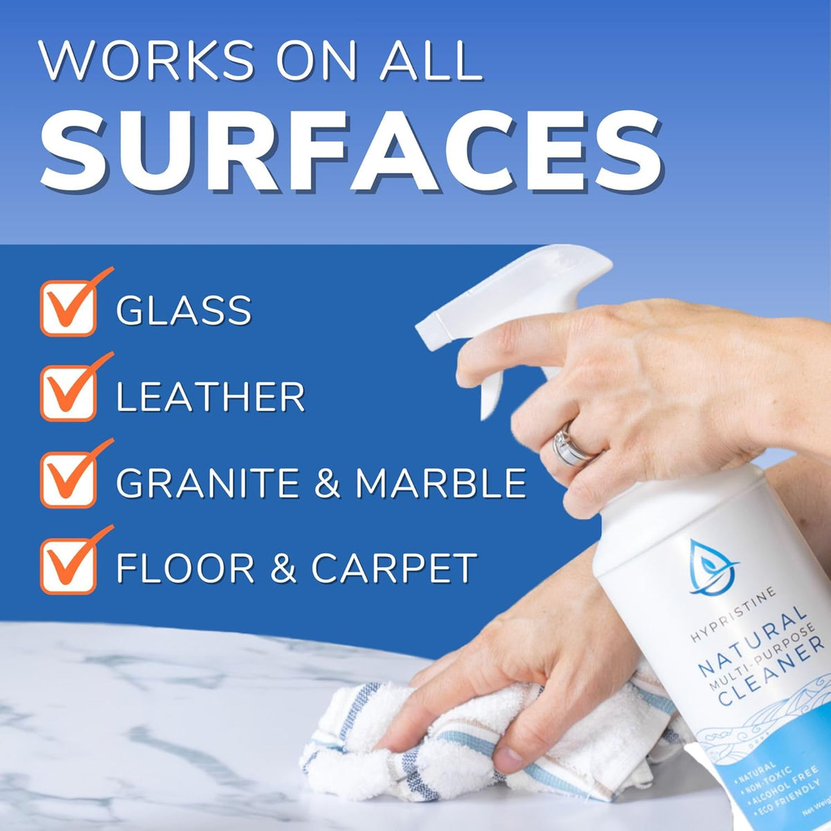 PURE Hypochlorous Acid Spray, Multi-Purpose Cleaner, Superior Shelf Life, 0% Bleach, 0% Alcohol