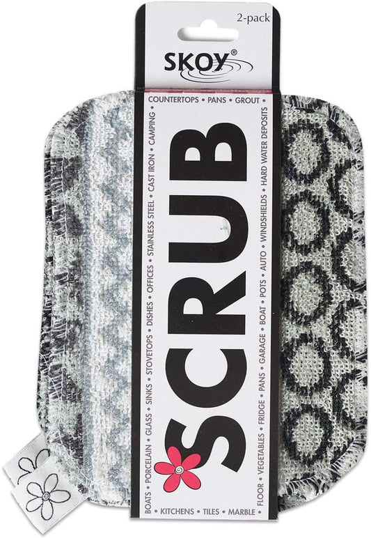 Skoy Scrub, 2-pack Reusable, Non-Scratching Dish Scrubber for Kitchen and Household Cleaning