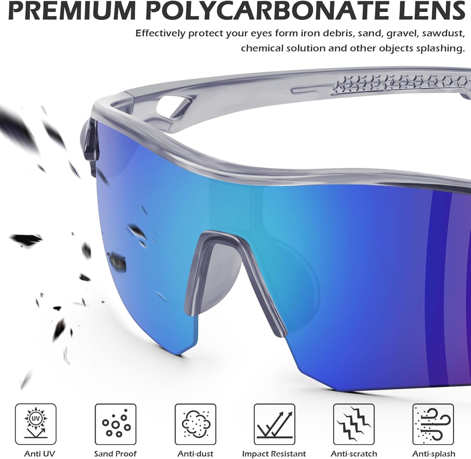 OXG 12 Pack Safety Glasses for Men Women, ANSI Z87.1 Safety Goggles Impact Resistant Protective