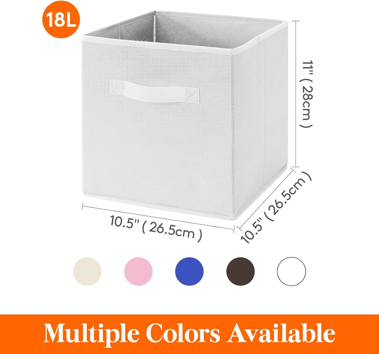 Lifewit 12 Packs Storage Cubes, 11 Inch Cube Storage Bins, Foldable Decorative Fabric Storage