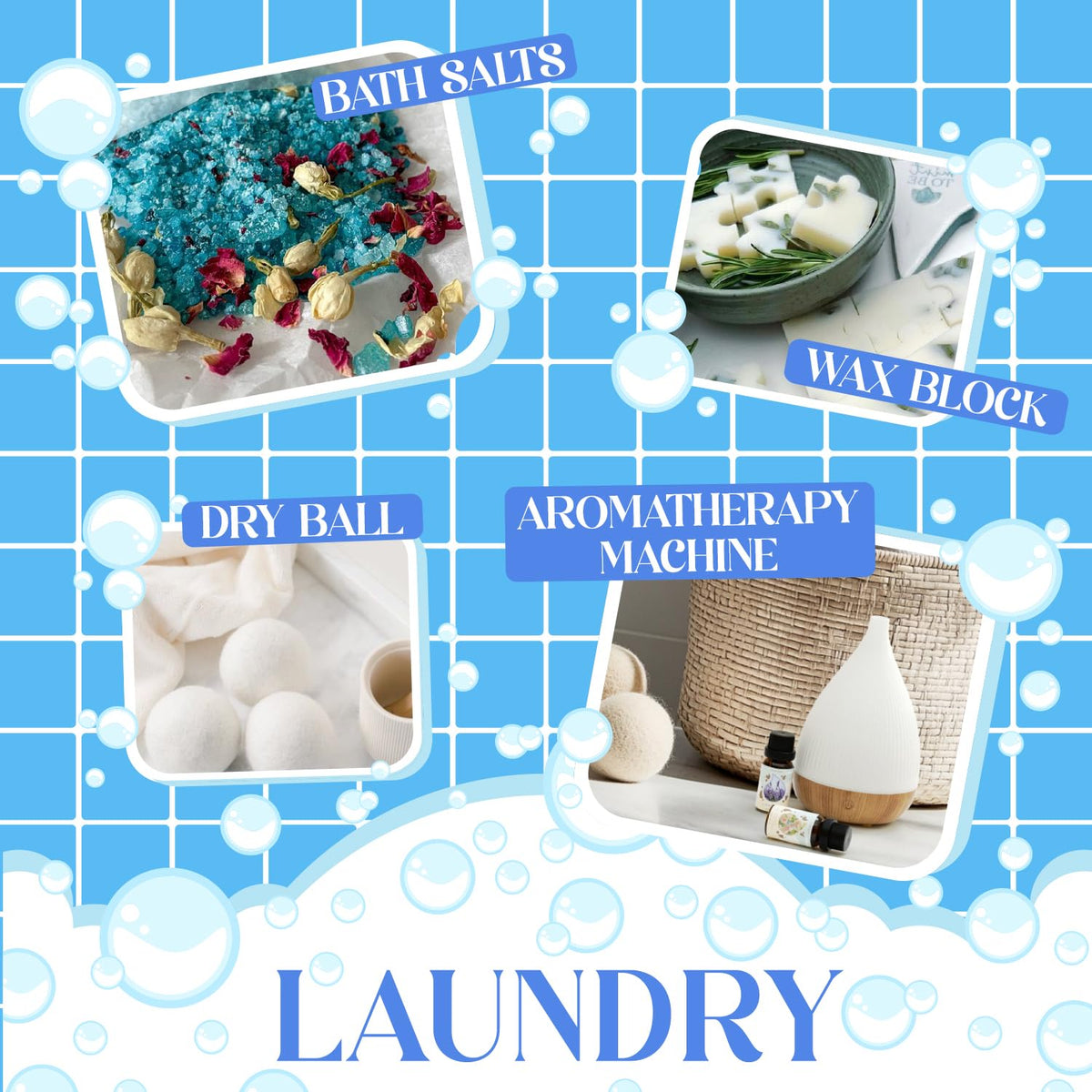 Laundry Fragrance Oils Set, Essential Oil for Diffuser, Aromatherapy Gift, Clean Scent Diffuser
