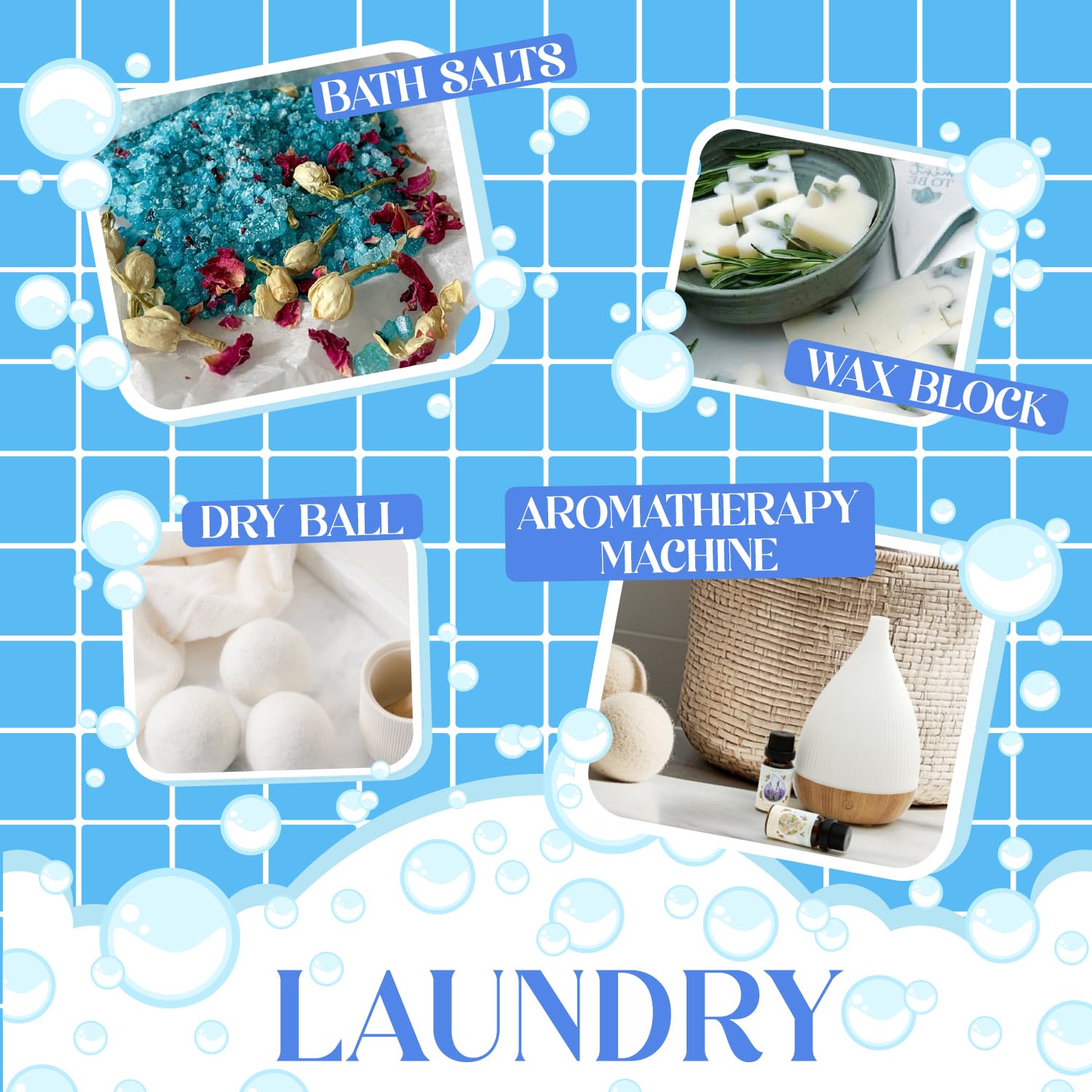 Laundry Fragrance Oils Set, Essential Oil for Diffuser, Aromatherapy Gift, Clean Scent Diffuser