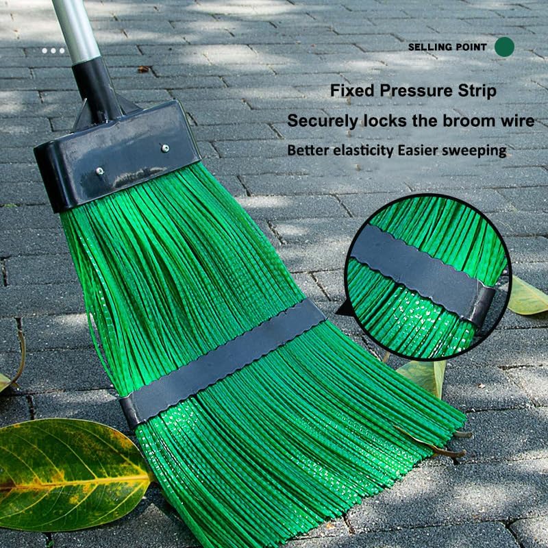 Courtyard Broom-Heavy Duty Broom Long Handle Outdoor Commercial Angle Broom for Courtyard Ourdoor