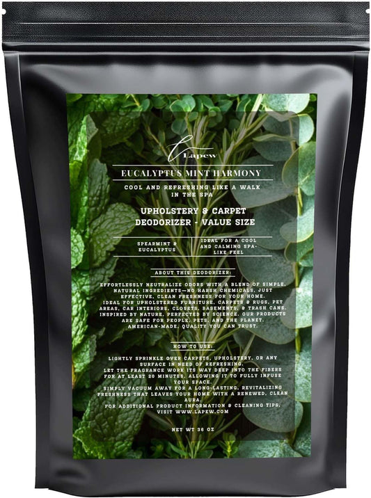 Eucalyptus Mint Harmony Carpet Freshener Powder Refill 36 oz | Powerful Odor Eliminator for Home |