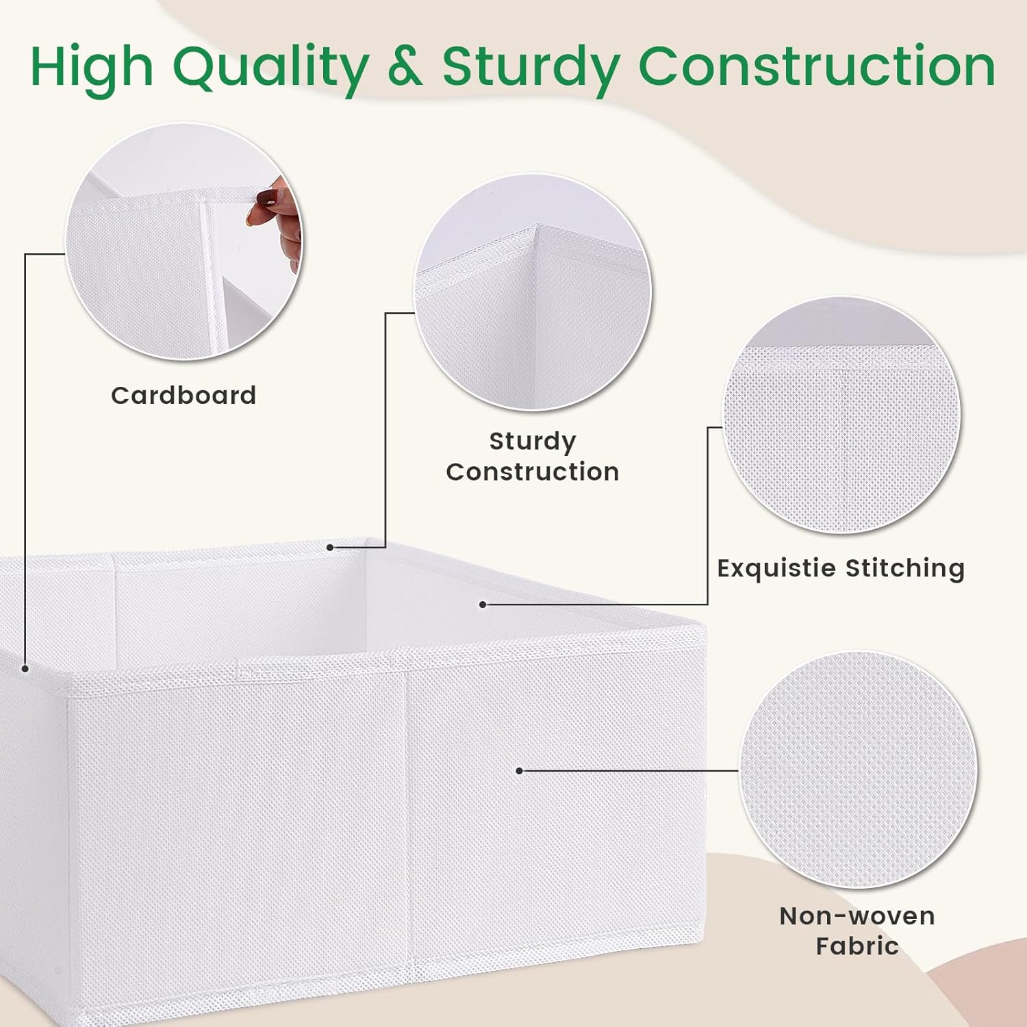 Criusia 16 Pack Underwear Drawer Organizer, Drawer Organizer Clothes, Foldable Cloth Storage Box