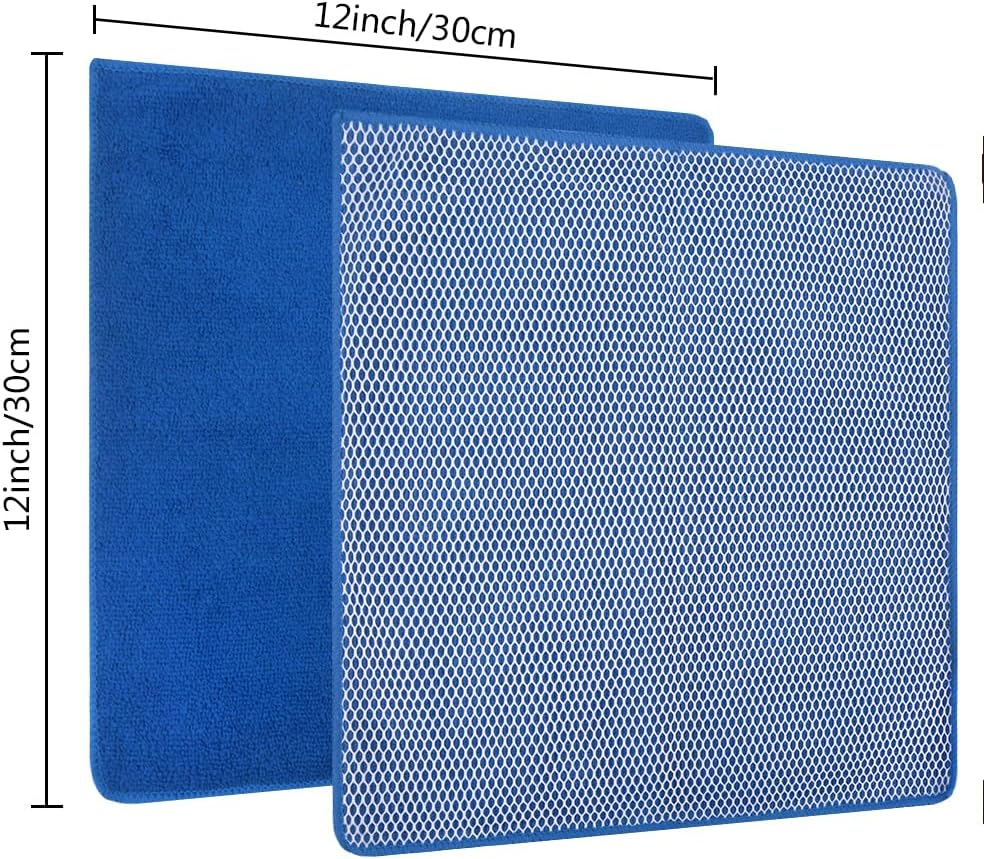 SINLAND Absorbent Microfiber Dish Cloth Dish Rags Best Kitchen Cloths Cleaning Cloths with Poly