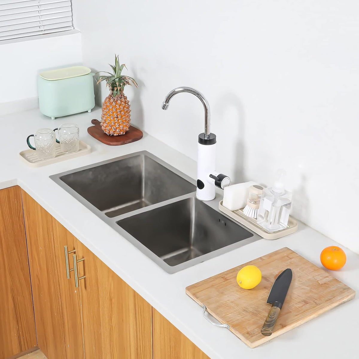Silicone Kitchen Sink Organizer Tray for Multiple Usage,Eco-Friendly Sponges Holder for Kitchen