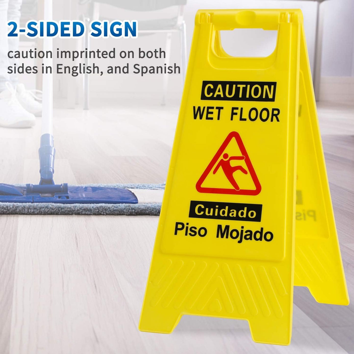 CERLMLAND wet floor signs 6 piece double-sided sign Widely used in various business environments.