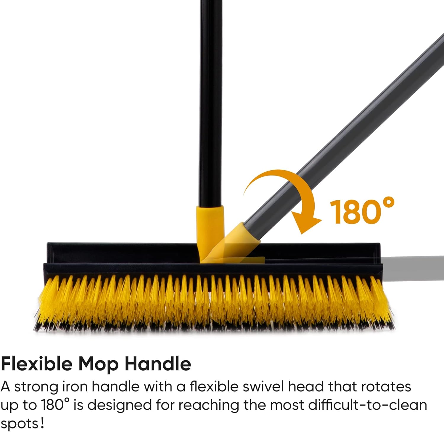 Yocada Double-Sided Floor Scrub Brush Triangle Brush Corner Crevice Cleaning Heavy Duty Stiff