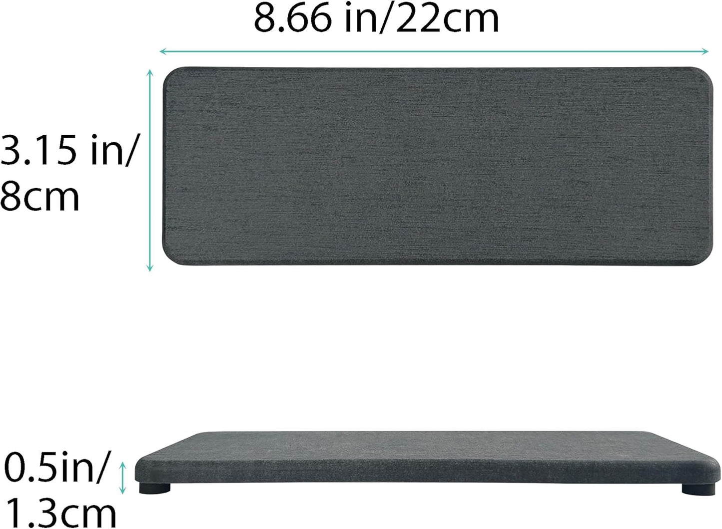 2 Pcs Water Absorbing Stone Trays, Kitchen/Bathroom Sink Soap Dish, Diatomite Tray Used for Hand