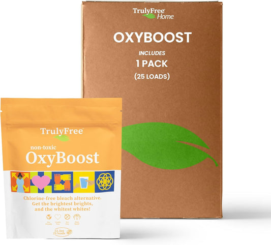 Truly Free OxyBoost - Oxygen Stain Remover Powder for Laundry | Color Safe Stain Remover for