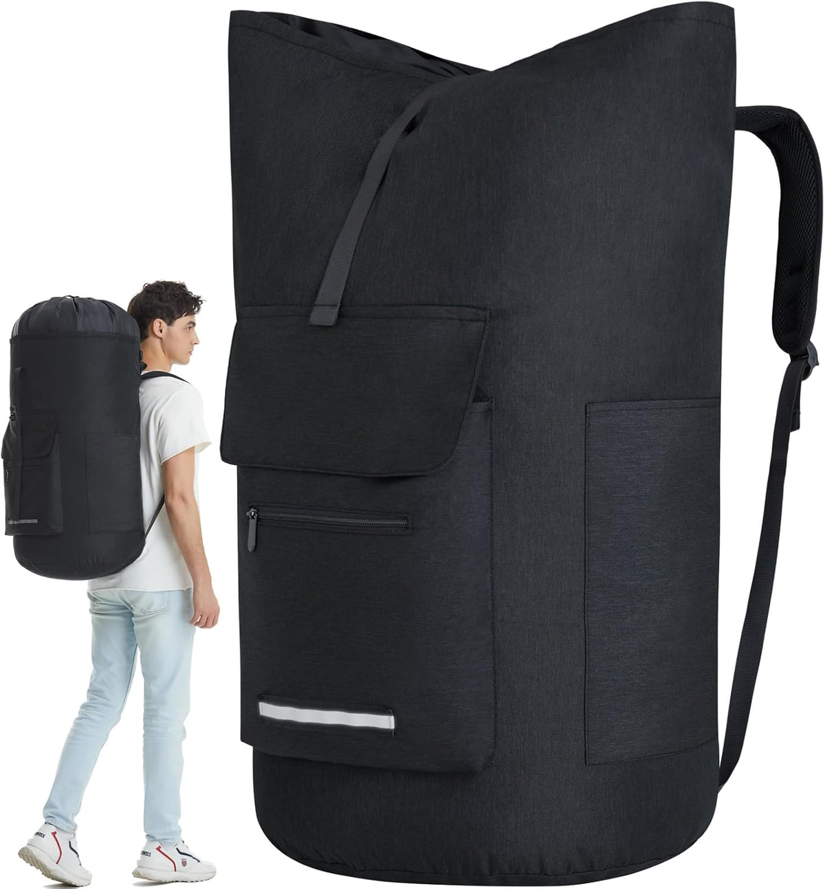 Laundry Bag Extra Large 115L, Laundry Backpack Bag, Laundry Bags Extra Large Heavy Duty, Laundry
