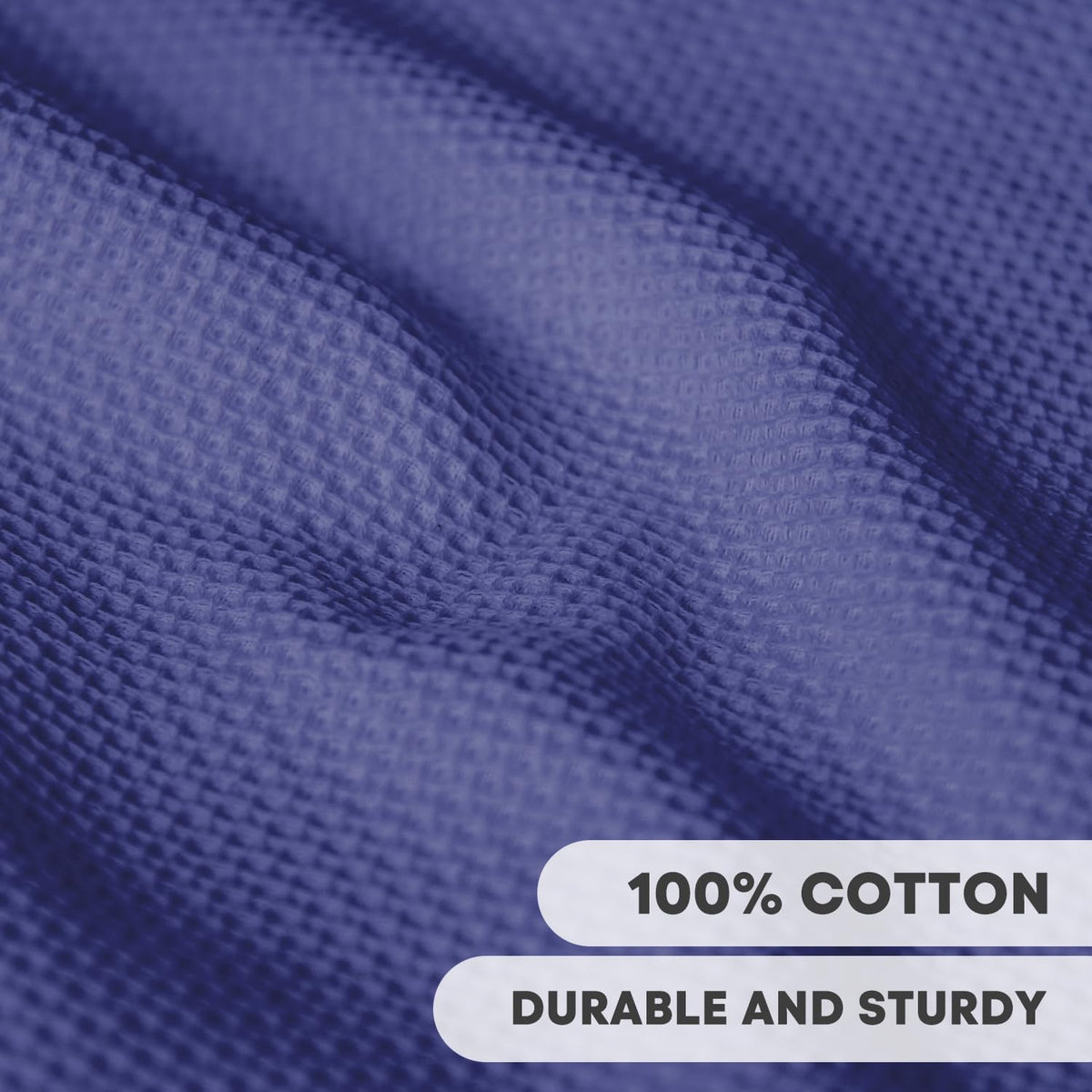 Artoid Mode 100% Cotton Navy Blue Waffle Weave Kitchen Dish Cloths, 13x28 Inch Ultra Soft Absorbent