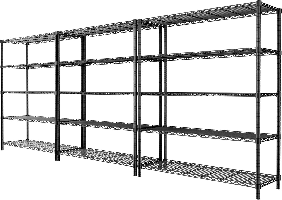 Storage Shelves, 3 PCS 48" L x 20" W x 72" H Heavy Duty Garage Wire Shelving Unit Loads 2000LBS