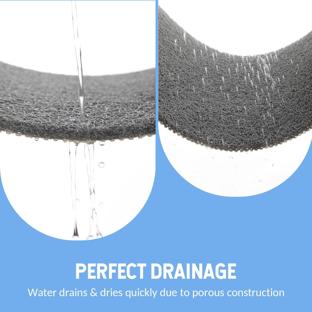Non-Slip Bathtub Mat, Anti Slip Shower Mat, Fast Drying Bathtub Mats, Foot Scrubber Mat, Anti Slip