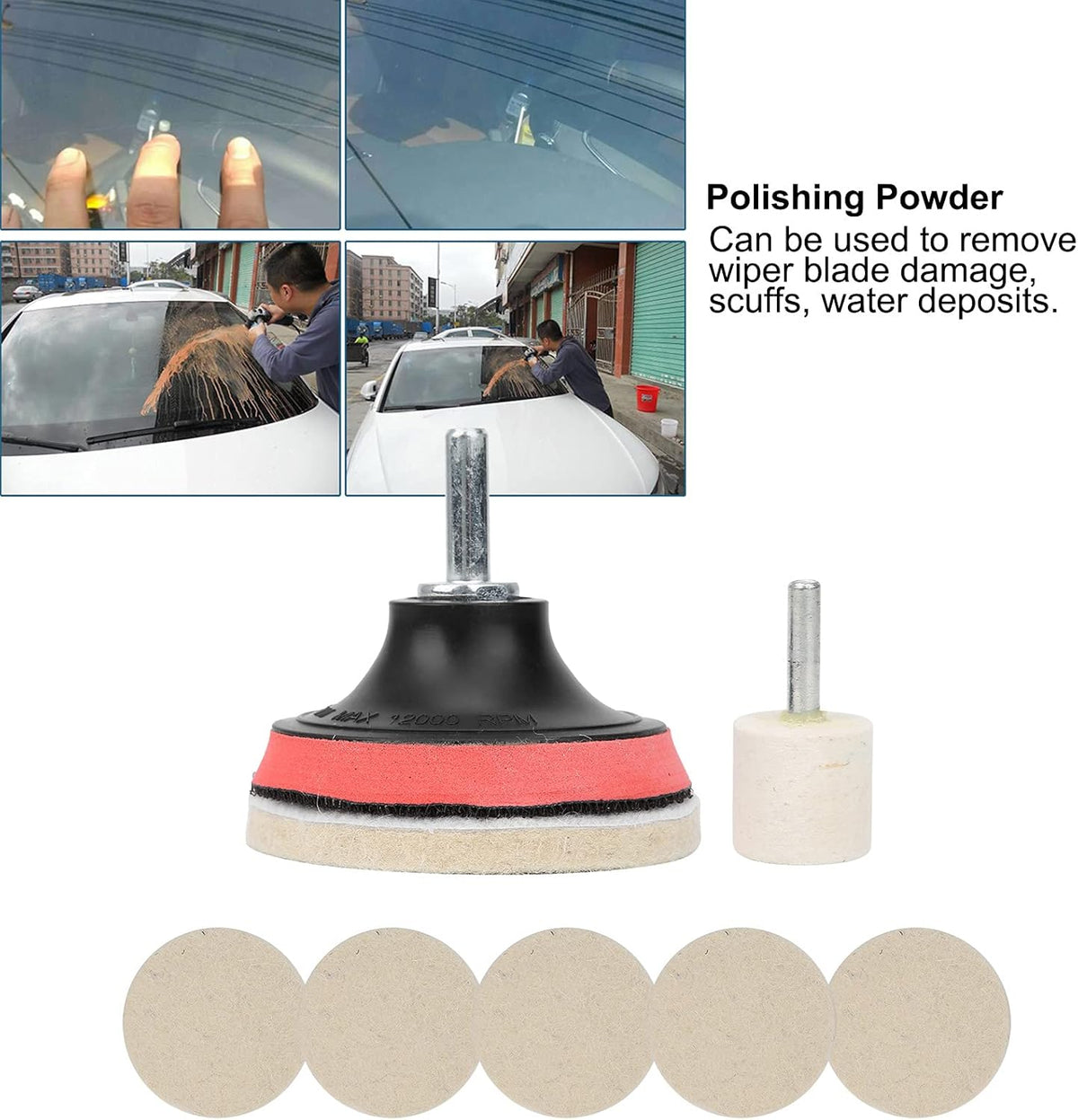 Cerium Oxide Glass Scratch Remover, Windshield Scratch Remover, 100g Cerium Oxide Powder Polishing