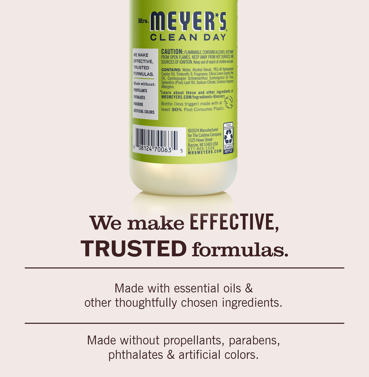 MRS. MEYER'S CLEAN DAY Room Spray, Lemon Verbena Scent, 8 Fl Oz Bottle – view 4