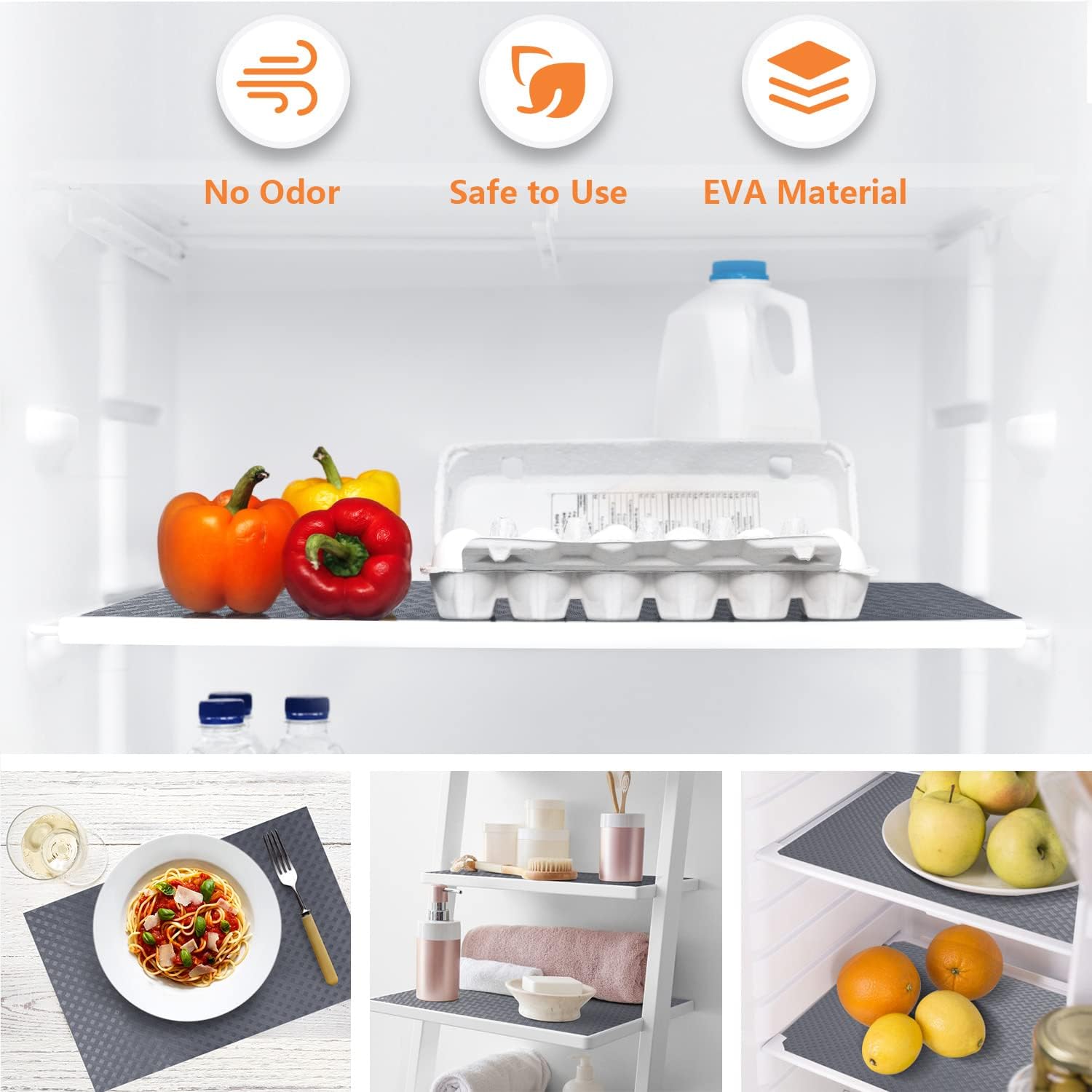 Shelf Liners for Kitchen Cabinets Refrigerator Liners Waterproof & Oil-Proof Kitchen Cupboard Liner