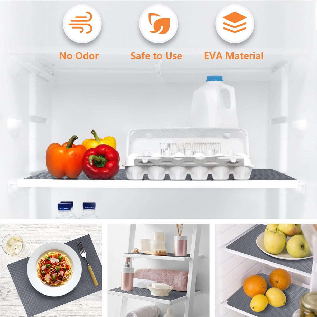 Shelf Liners for Kitchen Cabinets Refrigerator Liners Waterproof & Oil-Proof Kitchen Cupboard Liner