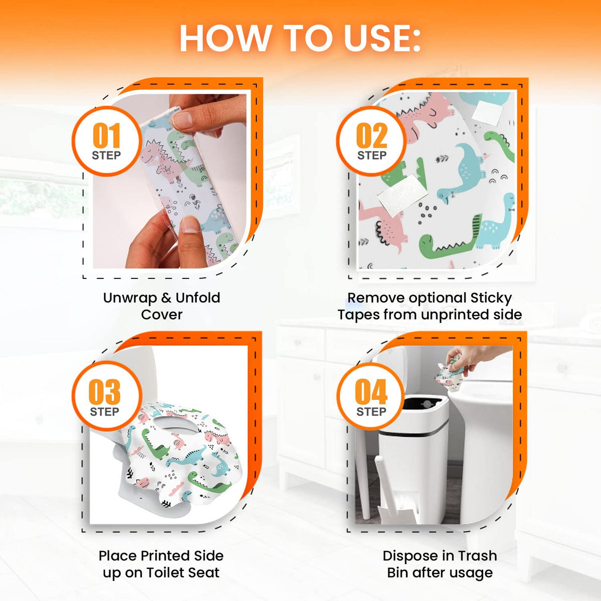20 Extra Large Toilet Seat Covers Disposable for Kids & Adults-Toilet Covers Disposable for