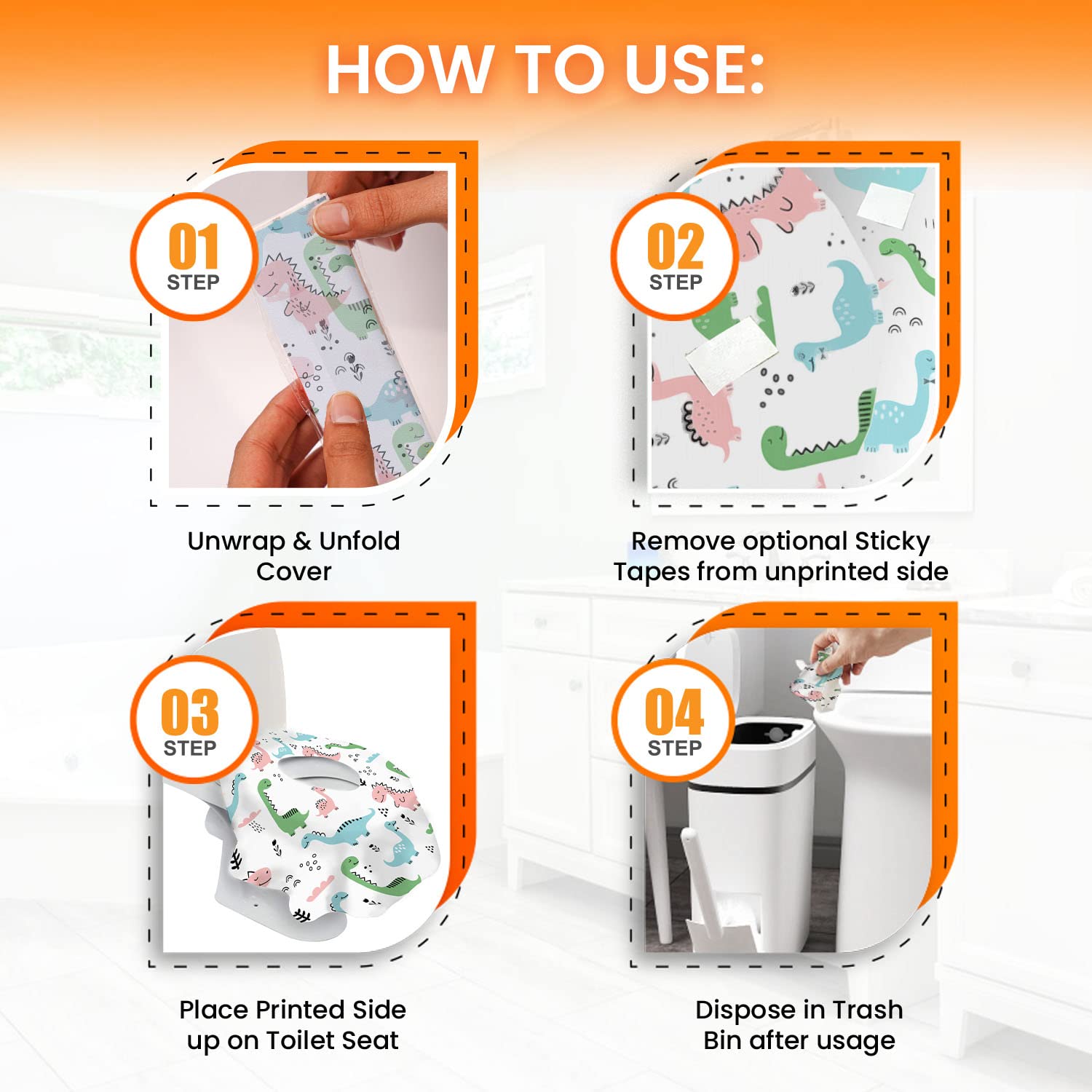 20 Extra Large Toilet Seat Covers Disposable for Kids & Adults-Toilet Covers Disposable for