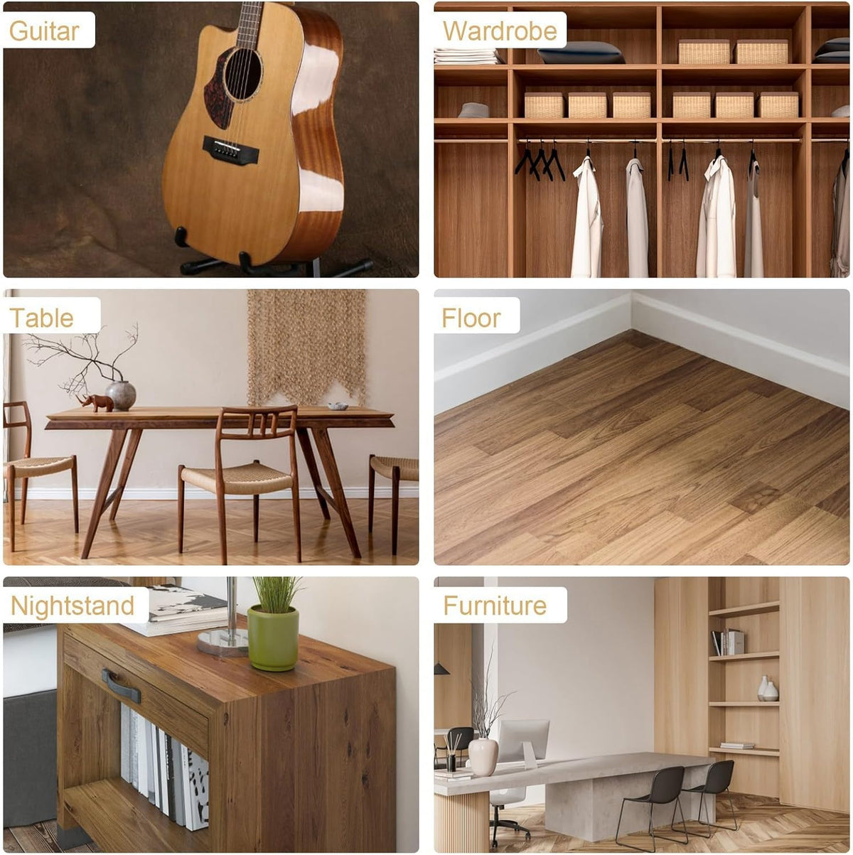 SEISSO Wood Filler, Natural Wood Putty for Trim, Wood Filler Paintable, Stainable, Water-Based Wood
