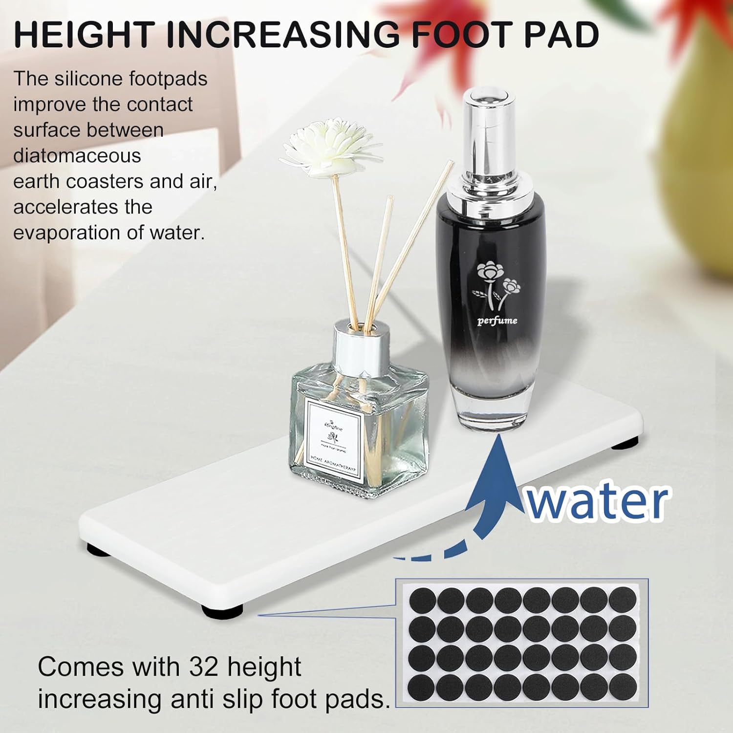 3PCS Stone Drying Tray, Water Absorbing Stone Tray for Sink, Stones Soap Trays, Fast Dry Diatomite