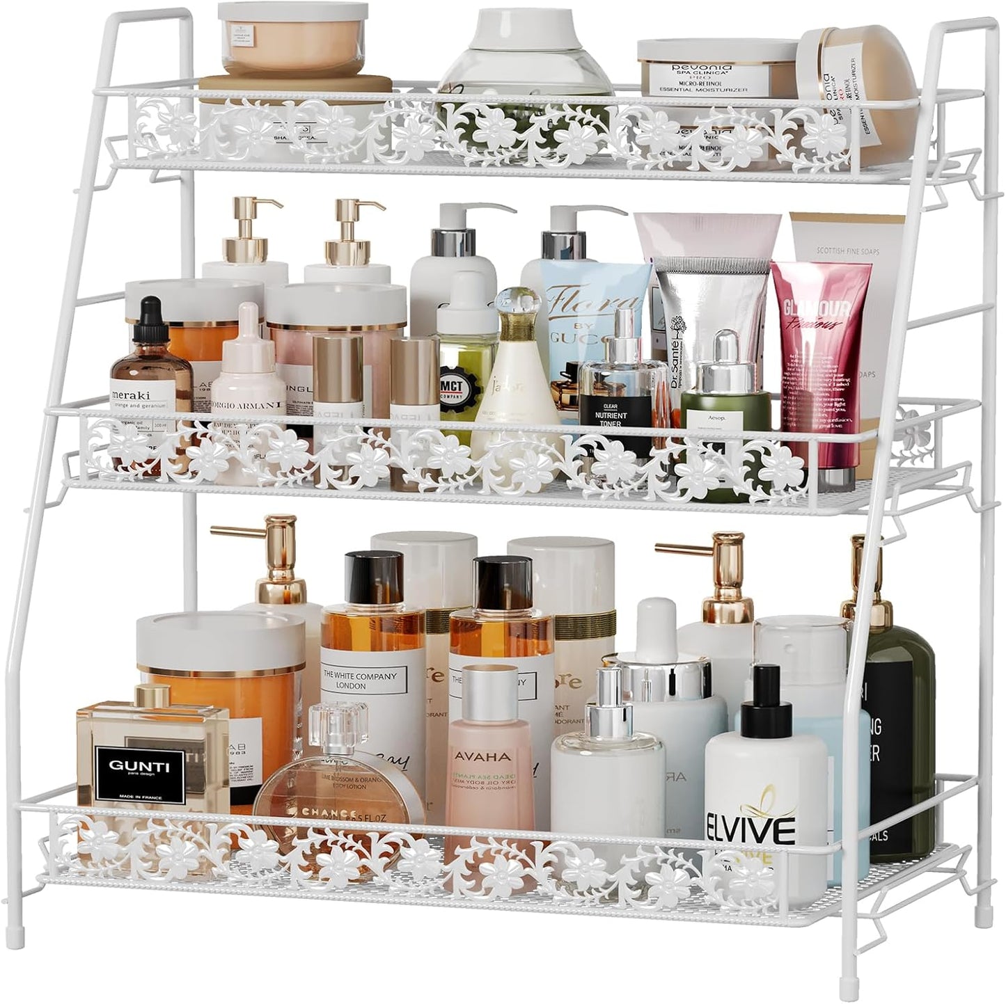 3-Tier Large Size Storage Rack,Counter Organiztion for Bathroom Countertop Organizer Shelf for