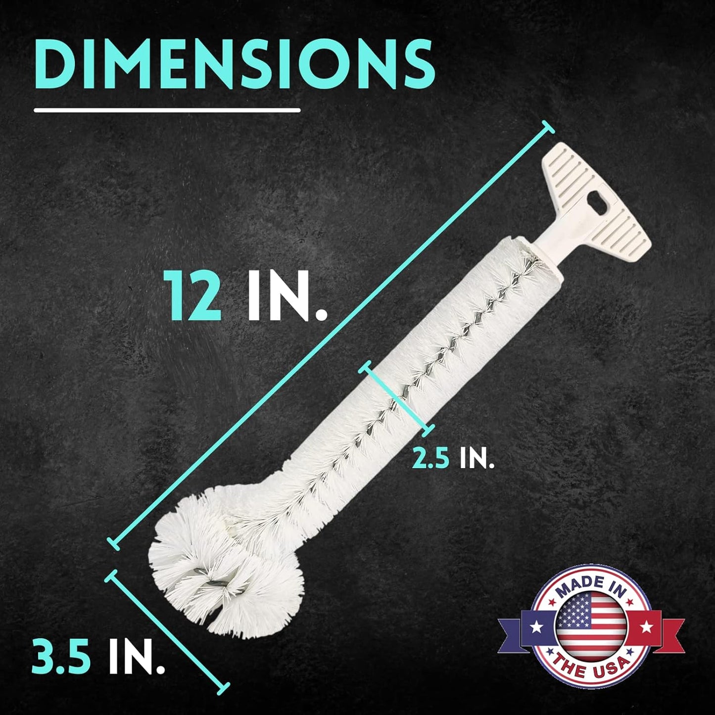 Universal Garbage Disposal Cleaner and Deodorizer, 12" Long Sink & Drain Brush Cleaner for