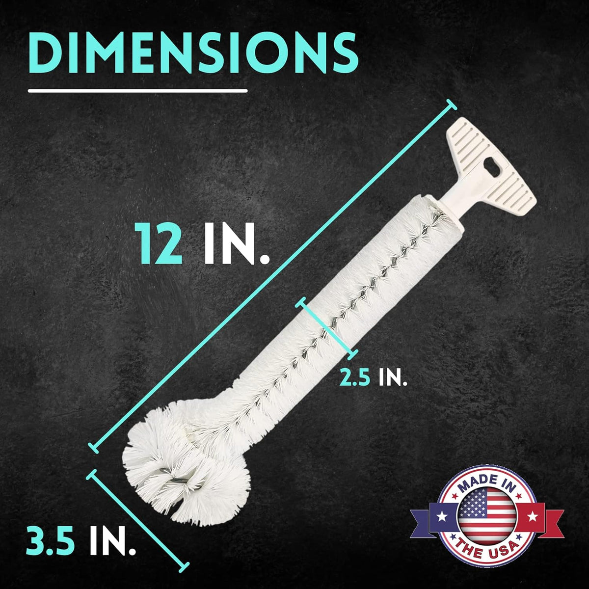 Universal Garbage Disposal Cleaner and Deodorizer, 12" Long Sink & Drain Brush Cleaner for