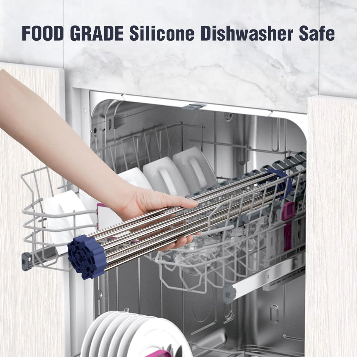 Tomorotec 17.7" x 12.5" Roll Up Dish Drying Rack Over Sink Drying Rack Sink Cover Kitchen Sink