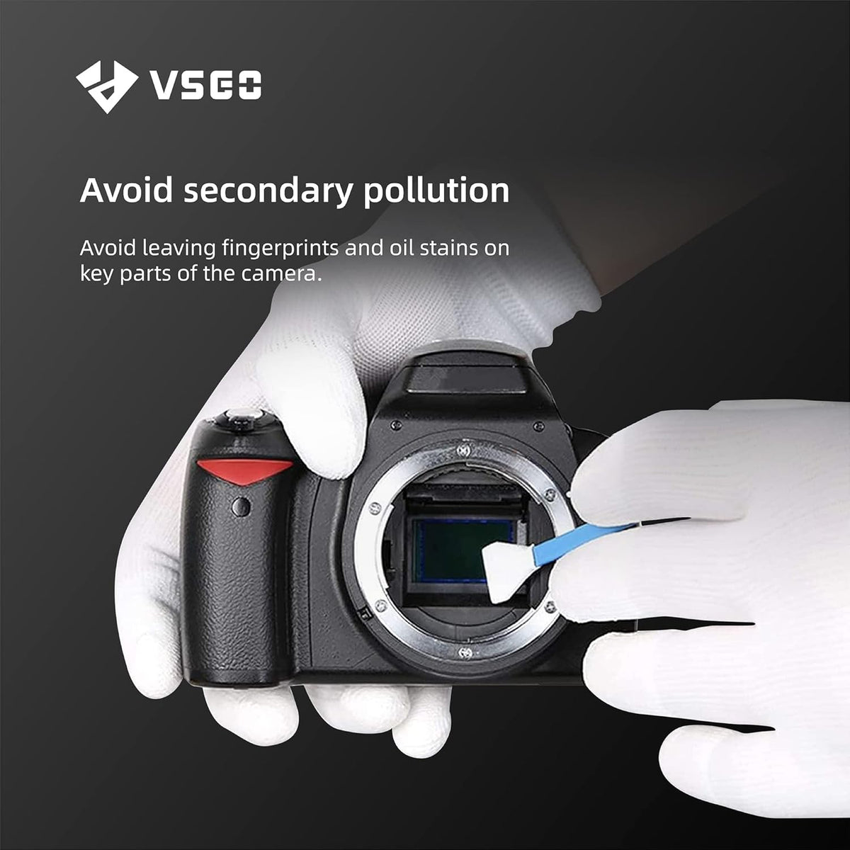 VSGO Professional Camera Cleaning Gloves Anti-Static for Camera and Sensor Cleaning, Compatible