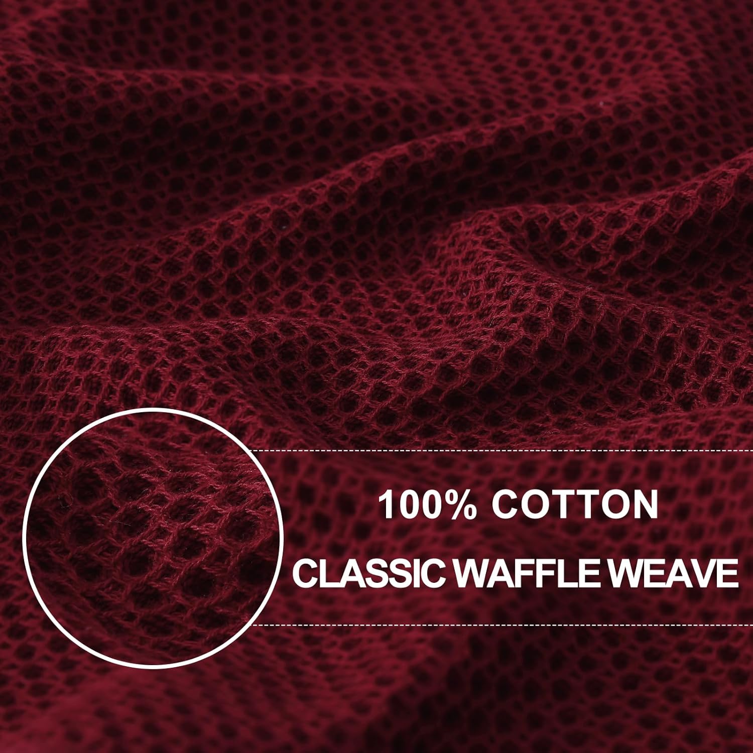 Homaxy 100% Cotton Waffle Weave Kitchen Dish Cloths, Ultra Soft Absorbent Quick Drying Dish Towels