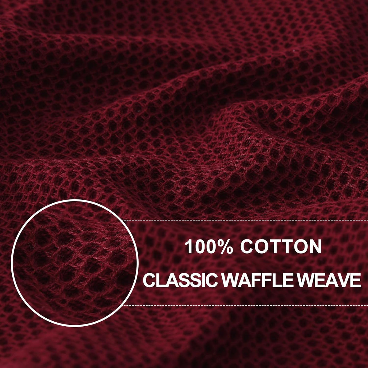 Homaxy 100% Cotton Waffle Weave Kitchen Dish Towels, Ultra Soft Absorbent Quick Drying Cleaning