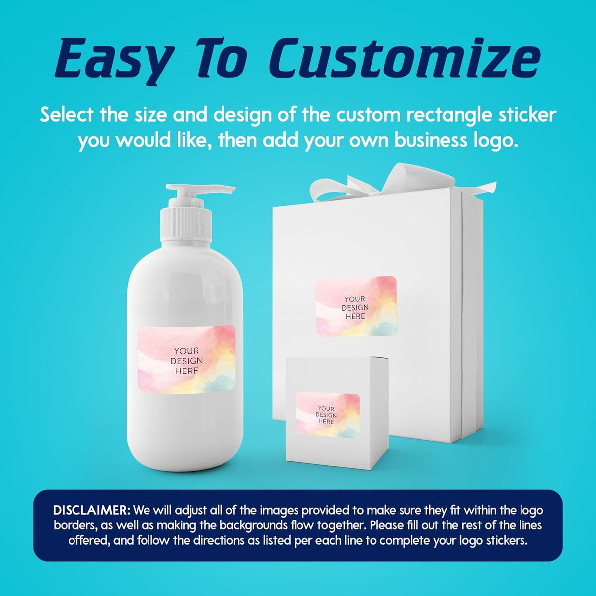 100 Custom Vinyl Stickers - Upload Your own Image, Text, Design, Logo - Personalized Logo Labels