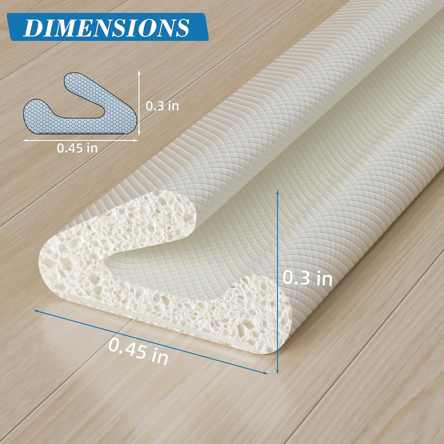 V-Shaped Weather Stripping Door Seal, 33FT Draft Stopper for Doors/Windows, Gaps, Dustproof