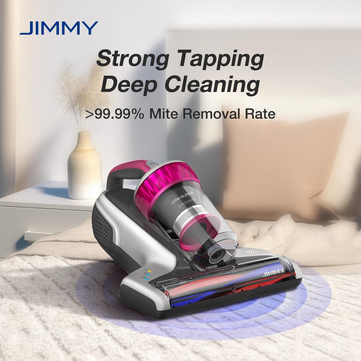 Jimmy WB73 Mattress Vacuum Cleaner, Pet Hair Vacuum, Bed Vacuum with UV & Ultrasonic, Strong