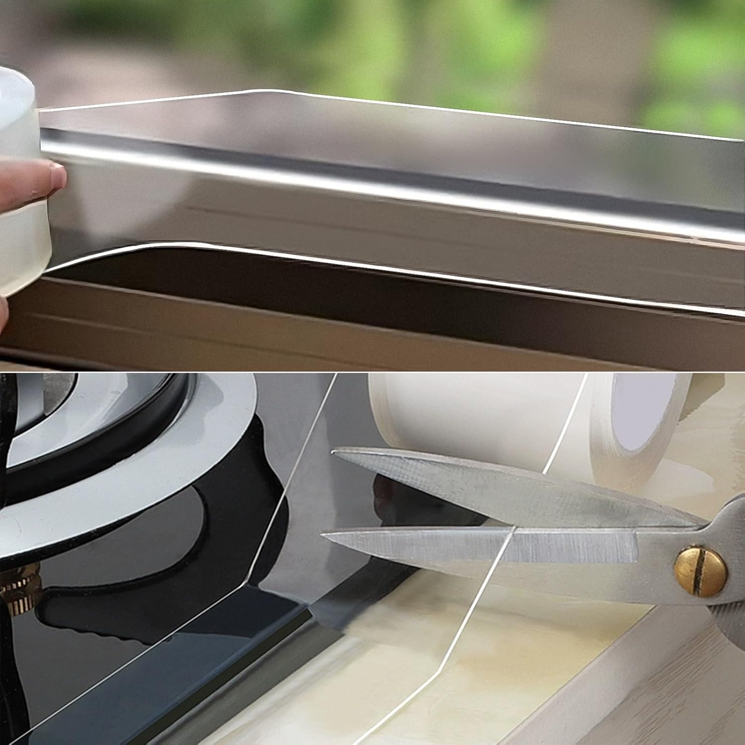 Transparent Window Weather Sealing Tape 2inch*33ft Weather Stripping Residue-Free Clear Window