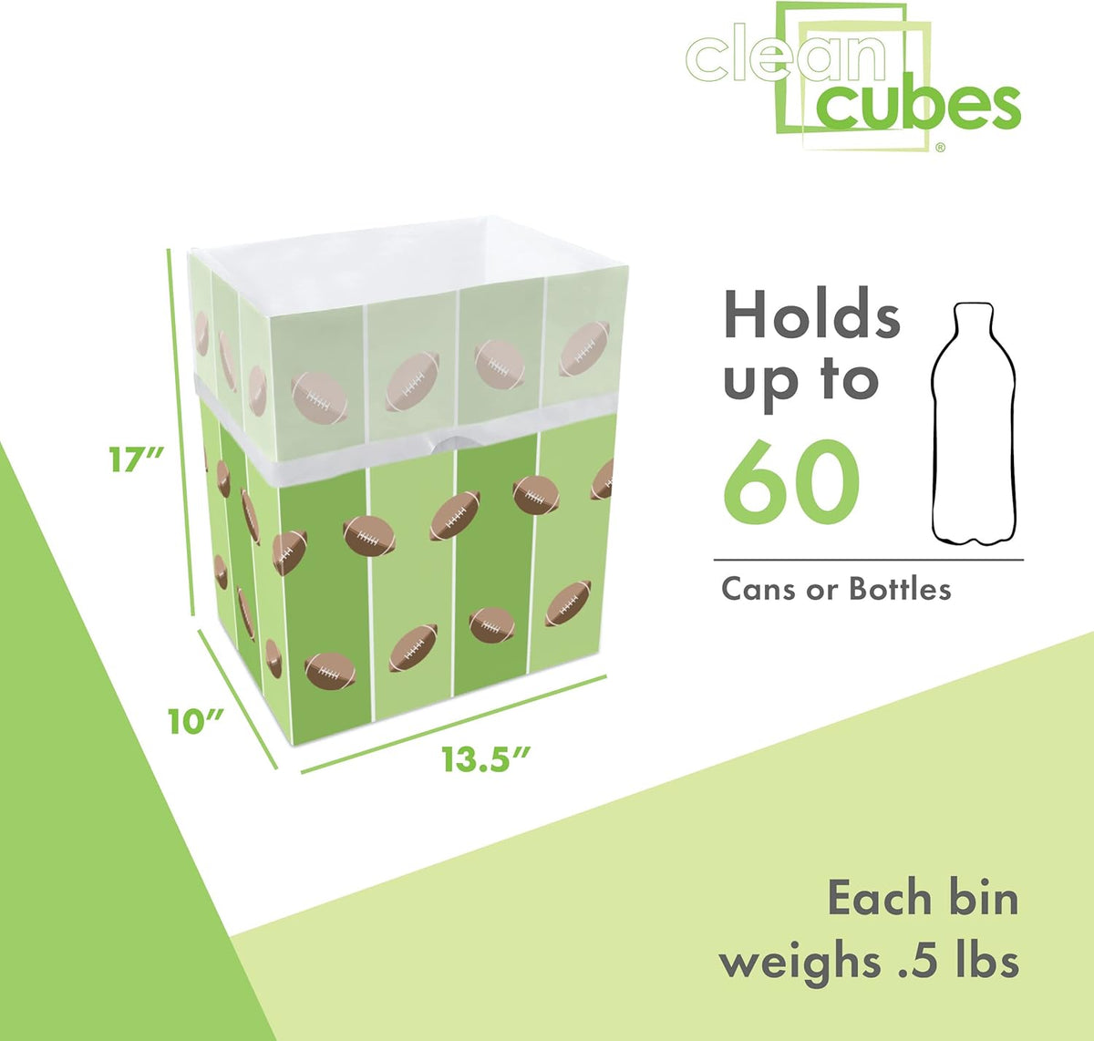13 Gallon Disposable Pop-Up Trash Cans (3-Pack) with Fitted Bags – Foldable Garbage & Recycling