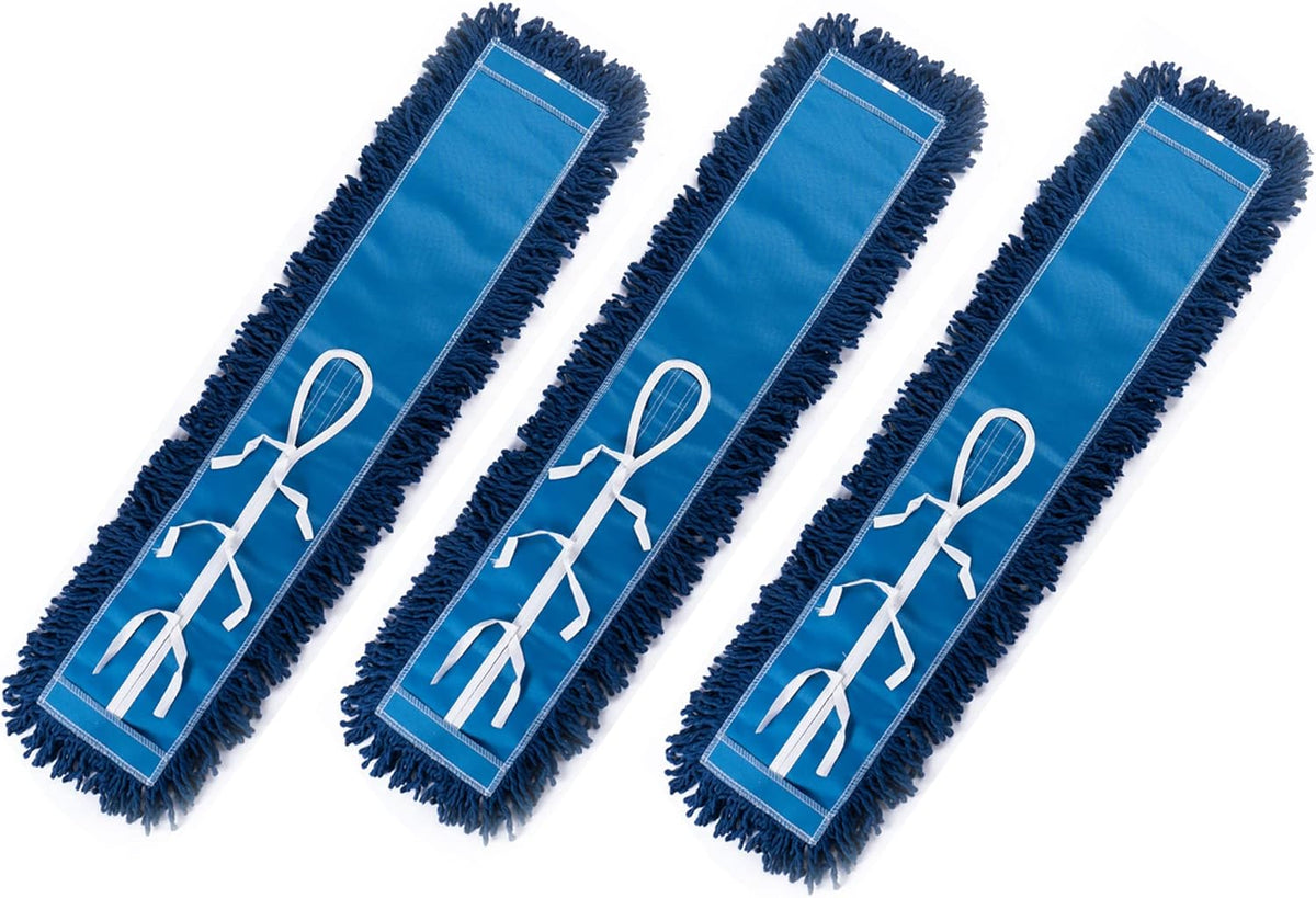 MATTHEW CLEANING 36'' Industrial Strength Cotton Dust Mop Refill Washable Replacement Heads For