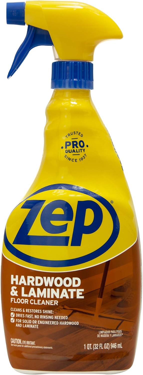 Zep Hardwood and Laminate Floor Cleaner - 32 oz (Case of 12) - ZUHLF32 - Removes Spots, Stains and